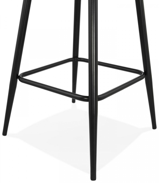 Scaun bar modern gri inchis Grey premium tapitat piele ecologica, picioare negre metal, BS01800DG - Kokoon [9]