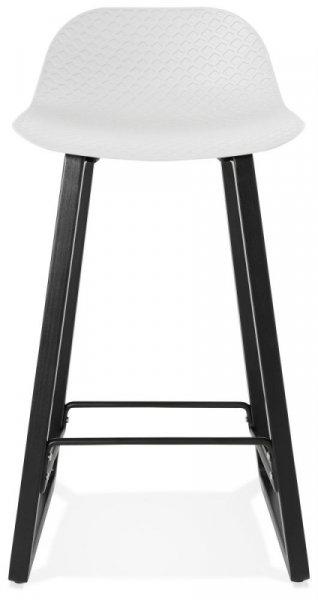 Scaun bar alb premium Joey fara brate, picioare negre lemn, sezut polipropilena, BS01680WH - Kokoon [2]