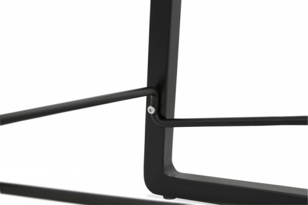Scaun bar alb premium Joey fara brate, picioare negre lemn, sezut polipropilena, BS01680WH - Kokoon [8]