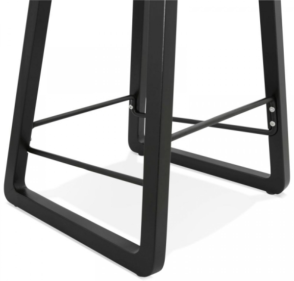 Scaun bar negru premium Joey fara brate, picioare negre lemn masiv, sezut polipropilena, BS01640BL - Kokoon [7]