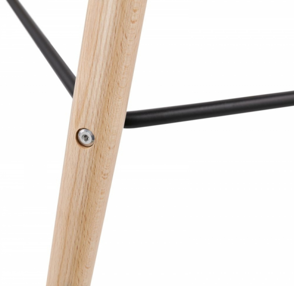 Scaun alb bar Mordor premium stil scandinav, picioare lemn masiv / polipropilena, BS02250WH - Kokoon [10]