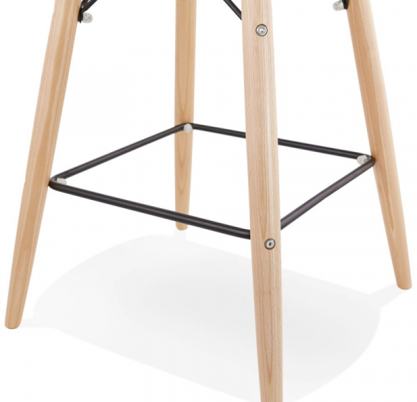 Scaun alb bar Mordor premium stil scandinav, picioare lemn masiv / polipropilena, BS02250WH - Kokoon [9]