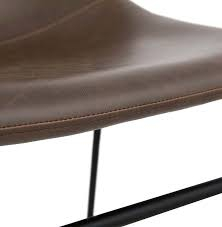 Scaun de design Earth stil vintage - industrial piele maro / otel negru, CH01780BR - Kokoon [6]
