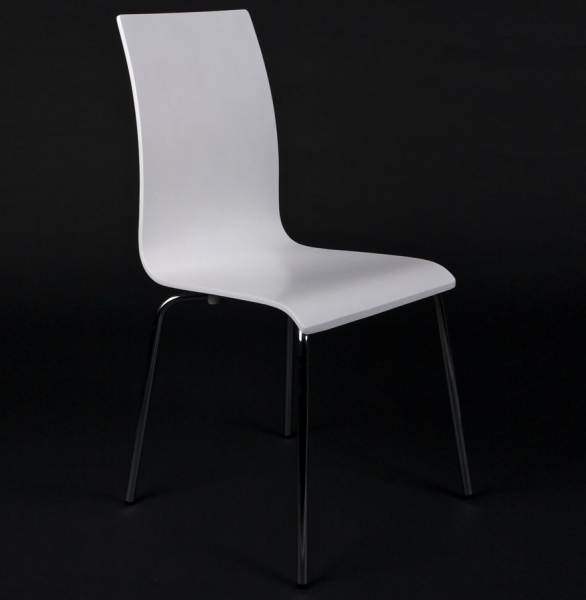 Scaun de design horeca CLASSIC alb lemn / otel, CH00060WH - Kokoon [3]