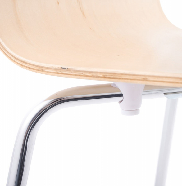 Scaun de design horeca CLASSIC lemn natur / otel cromat, CH00460NA - Kokoon [5]
