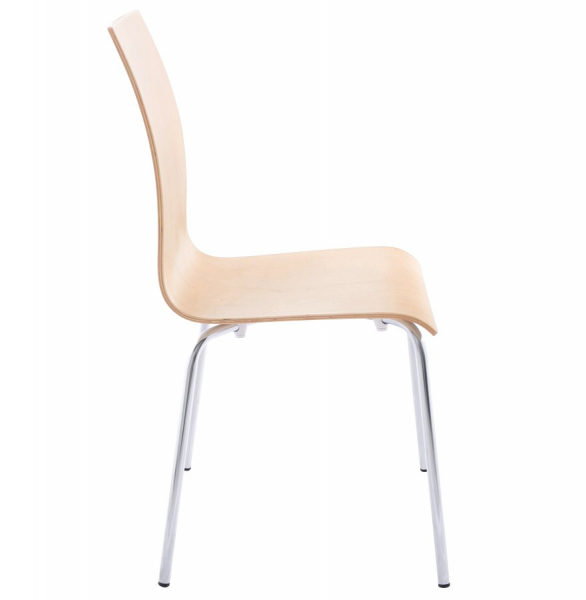 Scaun de design horeca CLASSIC lemn natur / otel cromat, CH00460NA - Kokoon [3]