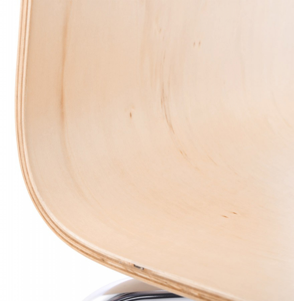 Scaun de design horeca CLASSIC lemn natur / otel cromat, CH00460NA - Kokoon [7]