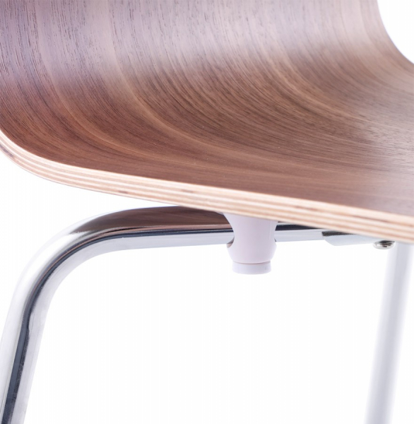 Scaun de design horeca CLASSIC lemn nuc / otel cromat, CH00470WA - Kokoon [5]