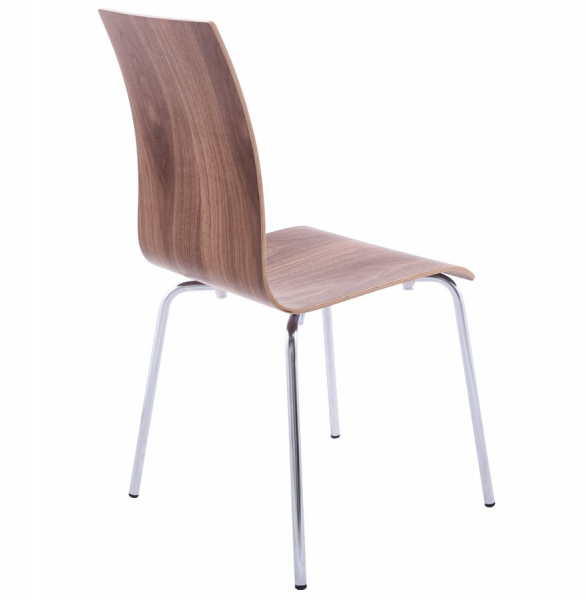 Scaun de design horeca CLASSIC lemn nuc / otel cromat, CH00470WA - Kokoon [4]