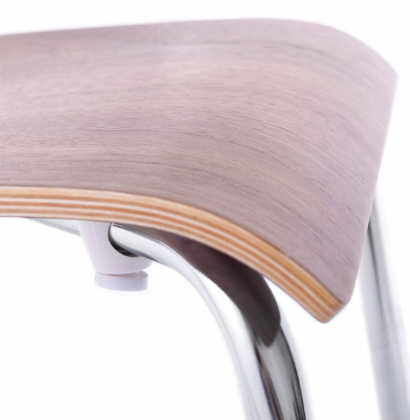 Scaun de design horeca CLASSIC lemn nuc / otel cromat, CH00470WA - Kokoon [6]