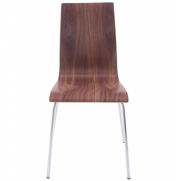 Scaun de design horeca CLASSIC lemn nuc / otel cromat, CH00470WA - Kokoon [2]