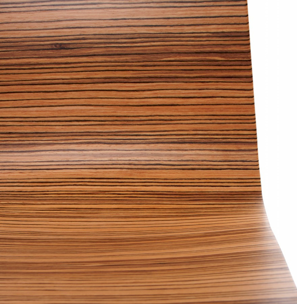 Scaun de design horeca CLASSIC lemn zebrano / otel cromat, CH00070ZE - Kokoon [6]