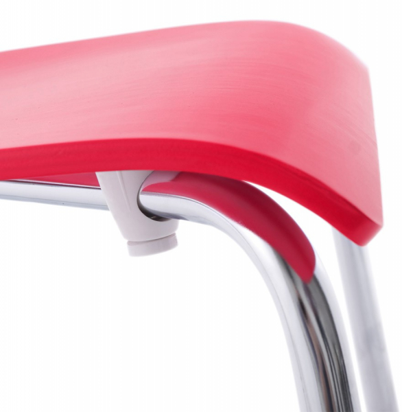 Scaun de design horeca CLASSIC rosu lemn / otel, CH00480RE - Kokoon [6]