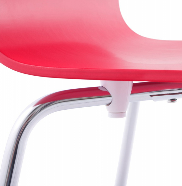 Scaun de design horeca CLASSIC rosu lemn / otel, CH00480RE - Kokoon [5]
