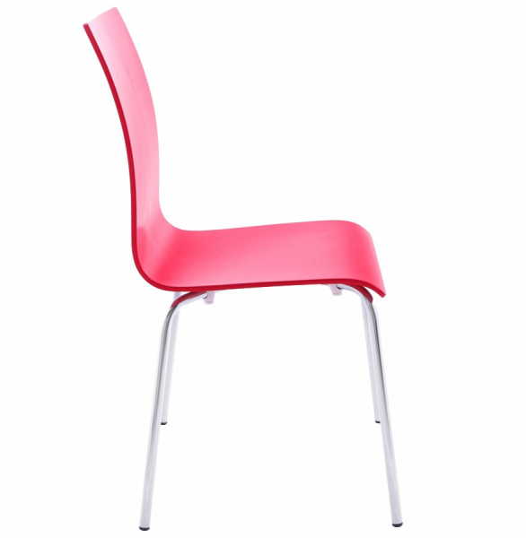 Scaun de design horeca CLASSIC rosu lemn / otel, CH00480RE - Kokoon [3]