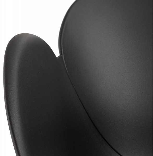 Scaun de design negru UMELA polipropilena / picioare negre metal, AC01480BL - Kokoon [7]