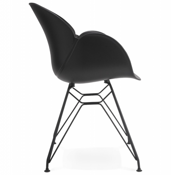 Scaun de design negru UMELA polipropilena / picioare negre metal, AC01480BL - Kokoon [3]