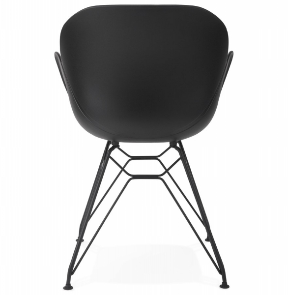 Scaun de design negru UMELA polipropilena / picioare negre metal, AC01480BL - Kokoon [4]