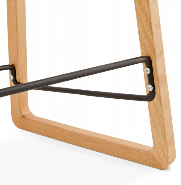 Scaun bar alb Astoria Premium fara brate stil scandinav, polipropilena / picioare lemn masiv, BS01380WH - Kokoon [11]