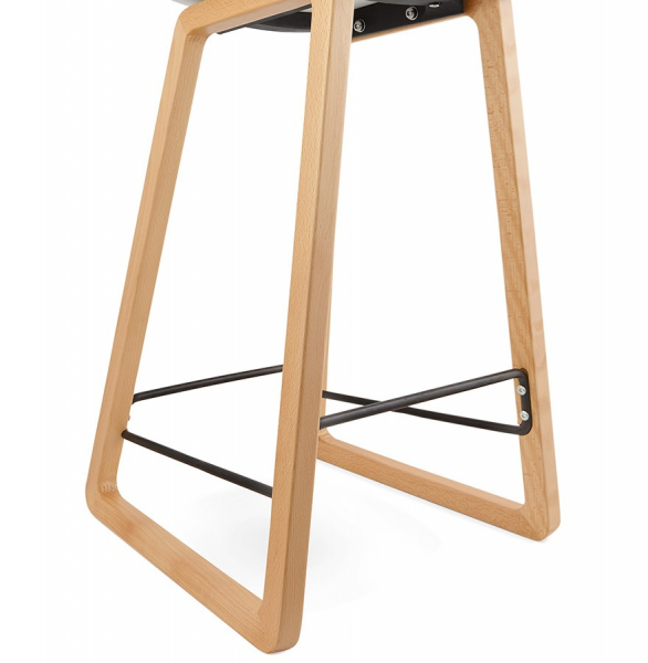 Scaun bar alb Astoria Premium fara brate stil scandinav, polipropilena / picioare lemn masiv, BS01380WH - Kokoon [10]
