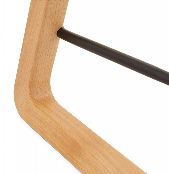 Scaun bar alb Astoria Premium fara brate stil scandinav, polipropilena / picioare lemn masiv, BS01380WH - Kokoon [12]