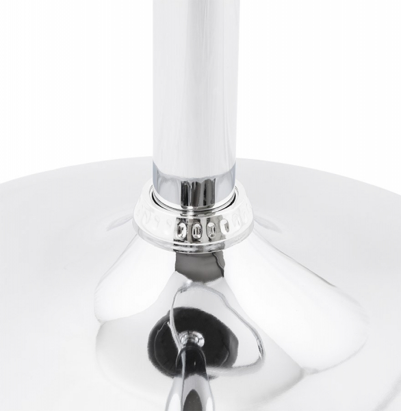 Scaun bar rotund piele ecologica neagra Atlantis, picior metal crom inaltime reglabila, BS00800BL - Kokoon [13]