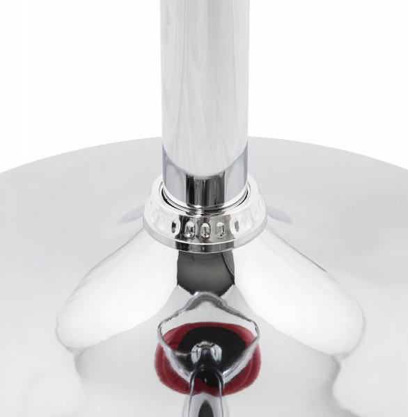 Scaun bar rotund piele ecologica rosie Atlantis, picior metal crom, BS00830RE - Kokoon [14]