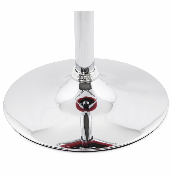 Scaun bar rotund piele ecologica rosie Atlantis, picior metal crom, BS00830RE - Kokoon [13]