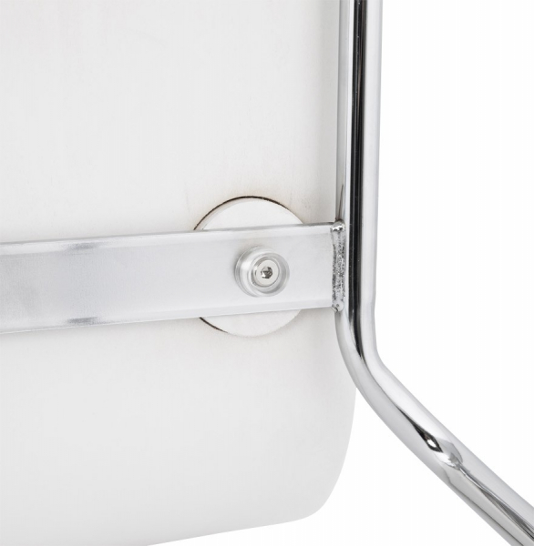 Scaun bar alb modern lemn curbat Cobe II, picioare subtiri metal crom, BS00690WH - Kokoon [9]