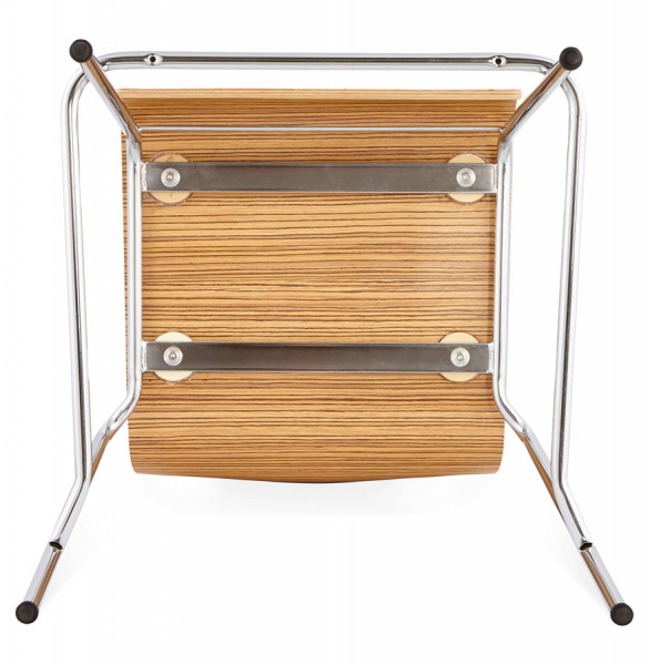 Scaun bar lemn curbat Cove II lemn zebrano / picioare subtiri crom, BS01260ZE - Kokoon [12]