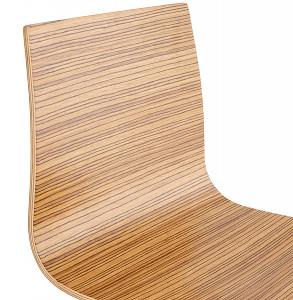 Scaun bar lemn curbat Cove II lemn zebrano / picioare subtiri crom, BS01260ZE - Kokoon [7]