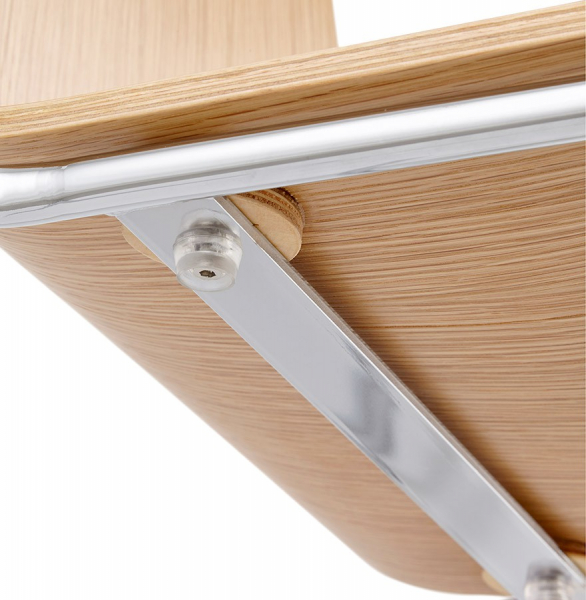 Scaun inalt bar lemn natur curbat Cobe Premium, picioare subtiri metal crom, BS01230NA - Kokoon [10]