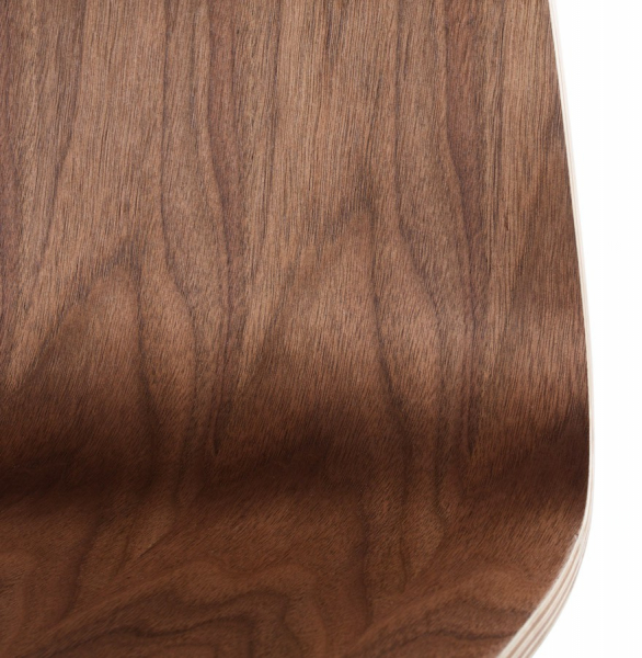 Scaun elegant bar lemn curbat nuc Cobe fara brate, picioare subtiri metal crom, BS00230WA - Kokoon [4]