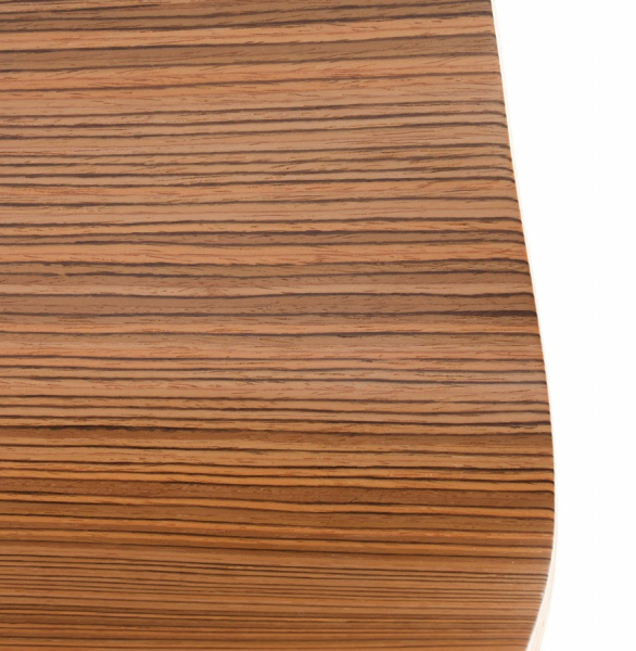 Scaun bar elegant lemn curbat Cobe lemn zebrano / picioare subtiri metal crom, BS00250ZE - Kokoon [6]