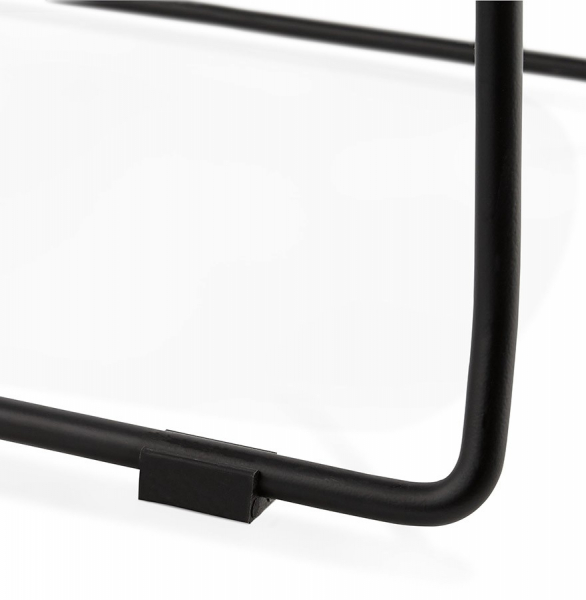 Scaun inalt bar gri tapitat Cooper II premium, stil modern, picioare negre subtiri otel, BS01690DG - Kokoon [12]