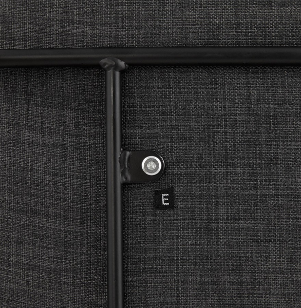 Scaun inalt bar gri tapitat Cooper II premium, stil modern, picioare negre subtiri otel, BS01690DG - Kokoon [14]