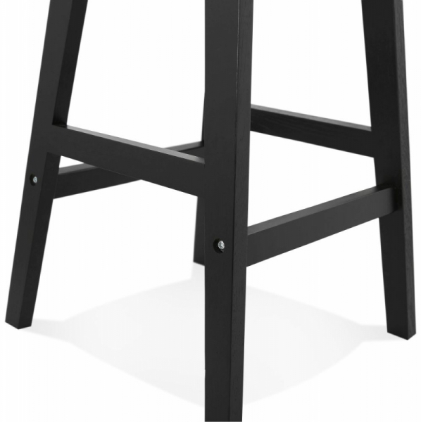 Scaun inalt bar negru Daily II stil scandinav premium, picioare negre lemn, polipropilena / tapiterie piele ecologica, BS01740BLBL - Kokoon [8]