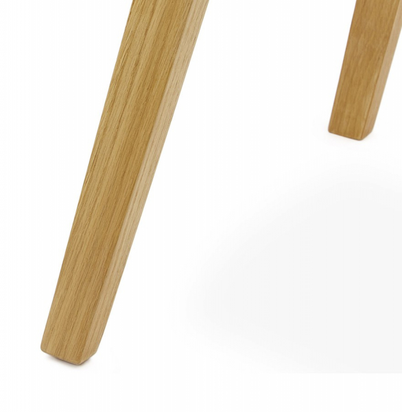 Scaun inalt bar alb Elody Premium stil scandinav, polipropilena, picioare lemn masiv stejar, BS01280WHWH - Kokoon [11]