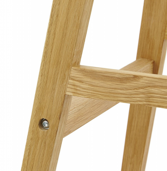 Scaun inalt bar alb Elody Premium stil scandinav, polipropilena, picioare lemn masiv stejar, BS01280WHWH - Kokoon [10]