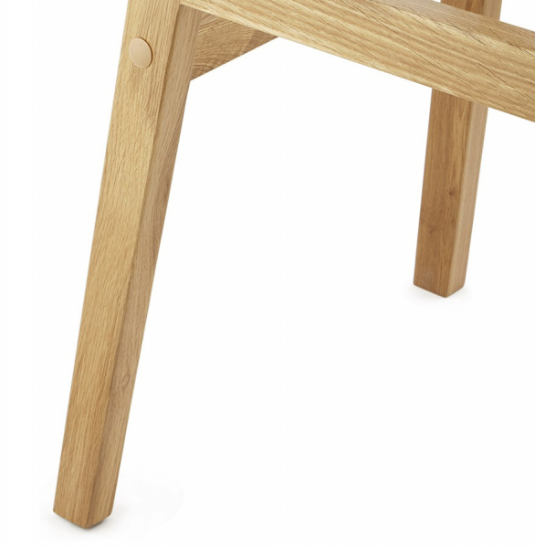 Scaun bar gri Elody stil scandinav, polipropilena / picioare lemn masiv stejar, BS01170GRGR - Kokoon [11]