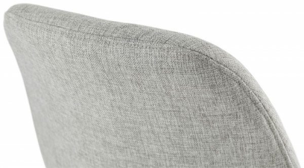 Scaun bar gri tapitat Louis premium, stil scandinav, material textil / picioare lemn masiv, BS01910GRNA - Kokoon [9]