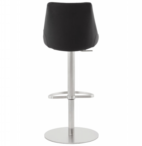 Scaun de design pentru bar KARU negru cu burete piele / otel inoxidabil, BS00990BL - Kokoon [5]