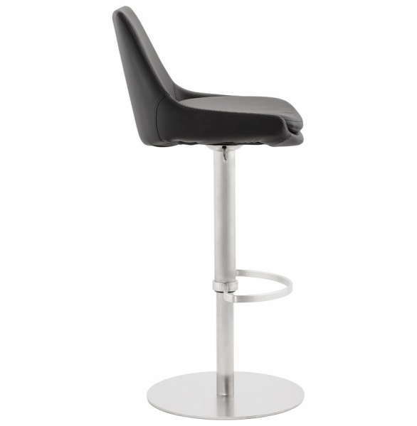 Scaun de design pentru bar KARU negru cu burete piele / otel inoxidabil, BS00990BL - Kokoon [3]