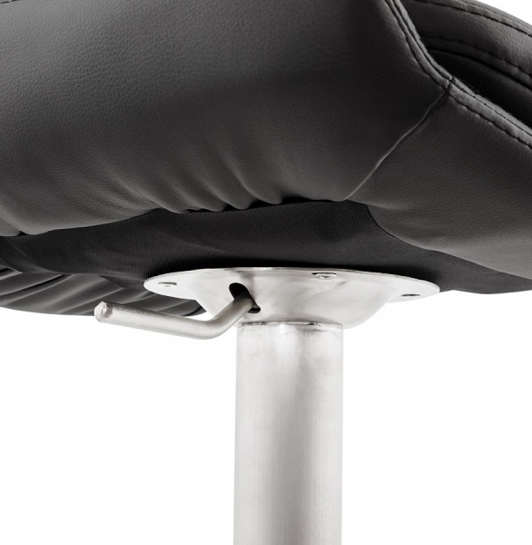 Scaun de design pentru bar KARU negru cu burete piele / otel inoxidabil, BS00990BL - Kokoon [9]