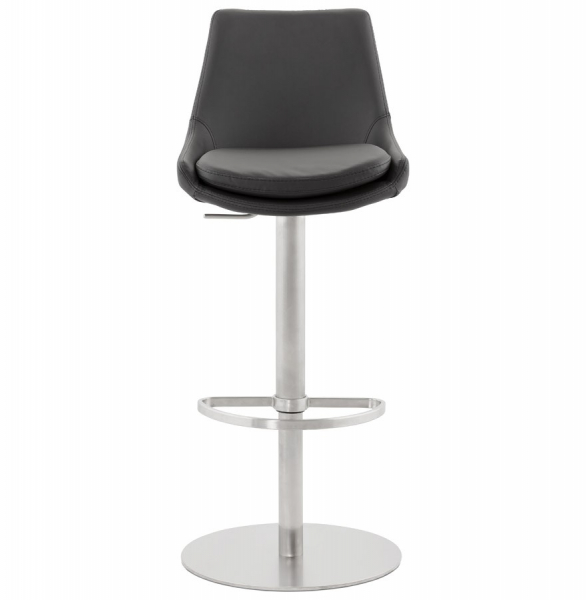 Scaun de design pentru bar KARU negru cu burete piele / otel inoxidabil, BS00990BL - Kokoon [2]