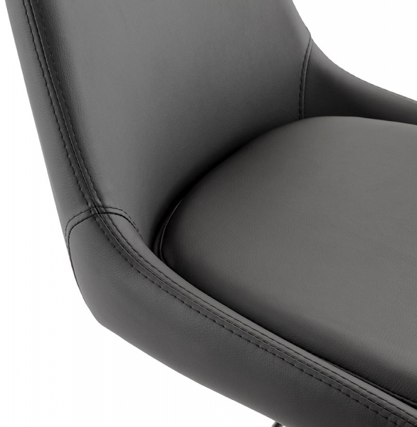Scaun de design pentru bar KARU negru cu burete piele / otel inoxidabil, BS00990BL - Kokoon [8]