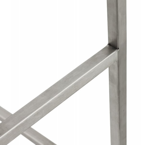 Scaun bar alb piele ecologica Meto structura patrata otel inoxidabil, BS00120WH - Kokoon [10]