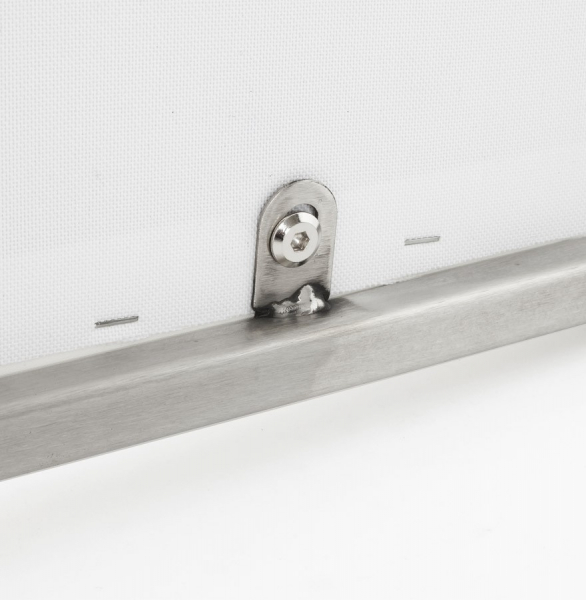 Scaun bar modern patrat Meto II, tapitat piele ecologica alba, picioare otel inoxidabil, BS00790WH - Kokoon [14]