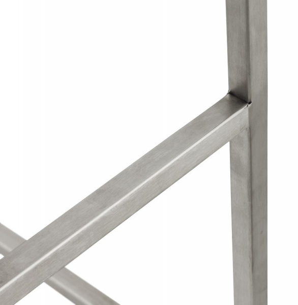 Scaun bar modern patrat Meto II tapitat piele ecologica neagra, picioare otel inoxidabil, BS00780BL - Kokoon [15]