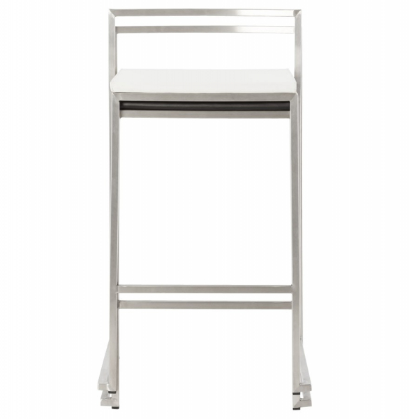 Scaun bar modern patrat Meto II tapitat piele ecologica neagra, picioare otel inoxidabil, BS00780BL - Kokoon [19]